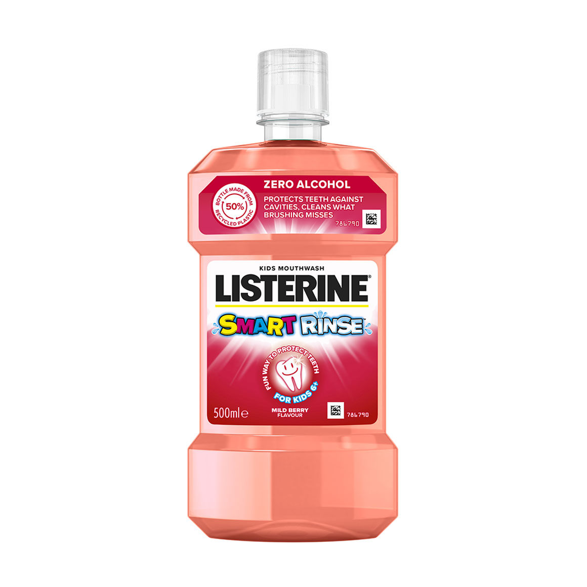 Дитячий ополіскувач для ротової порожнини Listerine Smart Rinse Ягідна свіжість, від 6 років, 500 мл